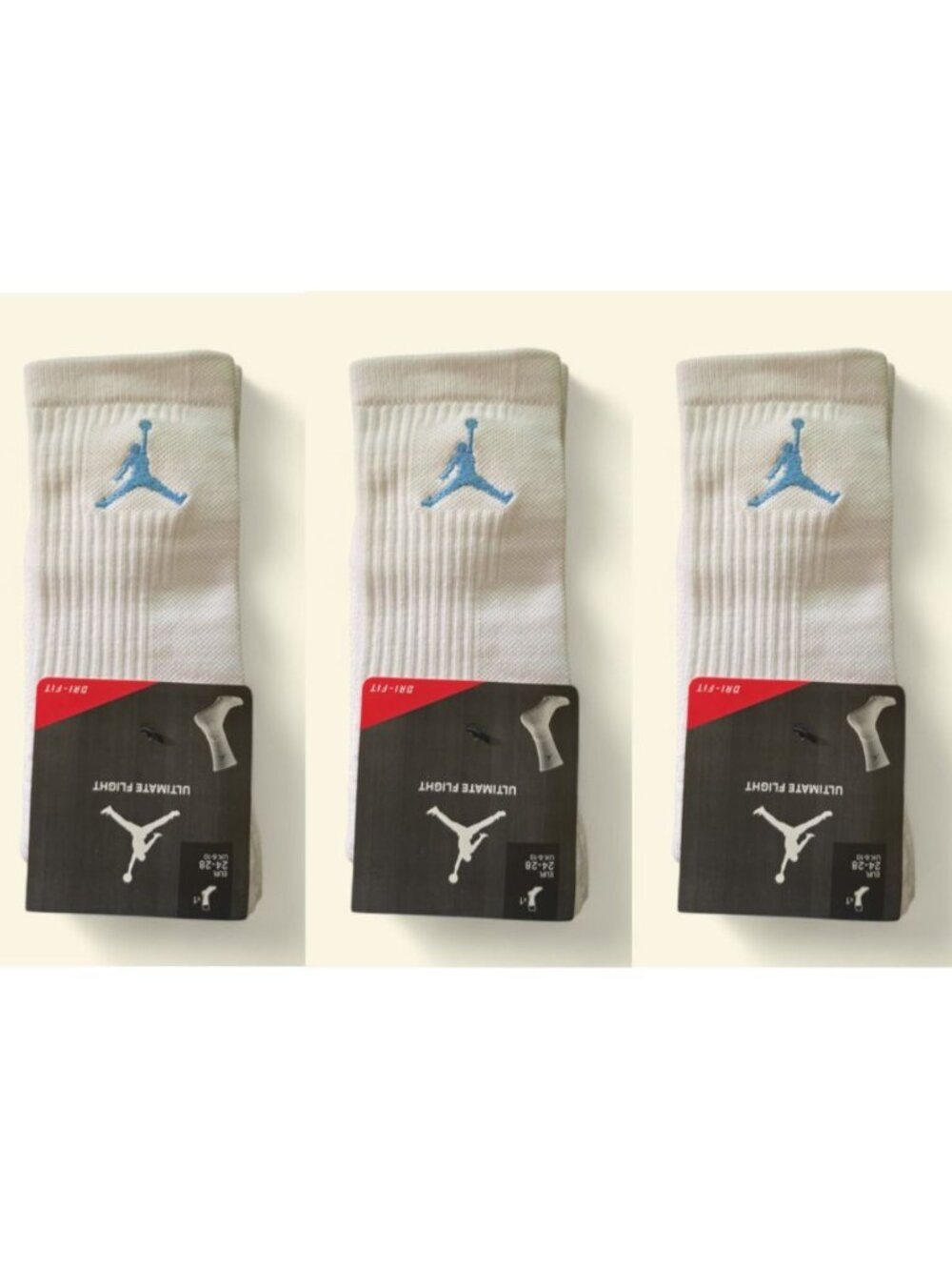 Jordan Socks Air Nike Socks 3 Pairs Jordan Essential Men Crew High SIZE LARGE